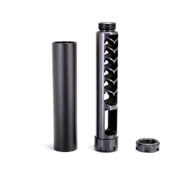 Реактивный ДТКП закрытого типа BRT Шершень Карбон (230мм, резьба 5/8х24 UNEF,  кал.7,62/308, ⌀ 45 мм)