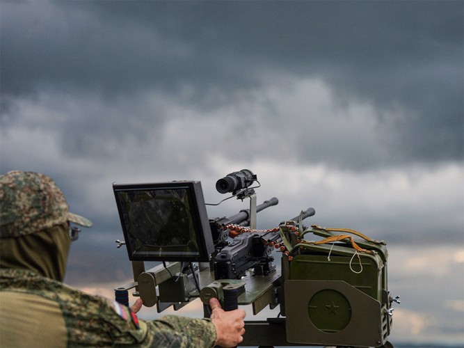 Турель для 2 пулеметов ПКТ против FPV-дронов | Платформа противодействия БПЛА